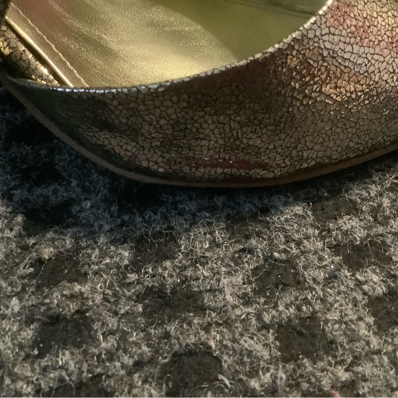 Calvin Klein Baisha women’s gold cross ankle strap pointed toe pumps heels 7.5 - Picture 10 of 11